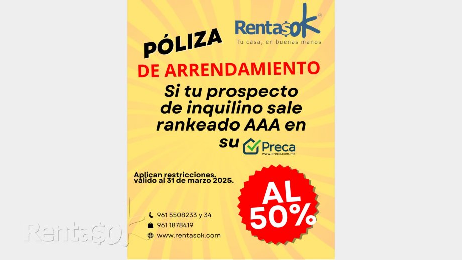 Promoción RentasOK - Tu casa en buenas manos